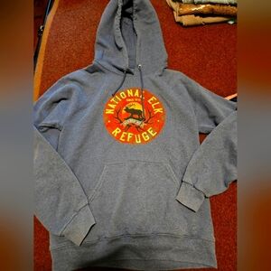 Jackson Hole WY Elk Refuge Sweater Hoodie Women's Medium Not Tags